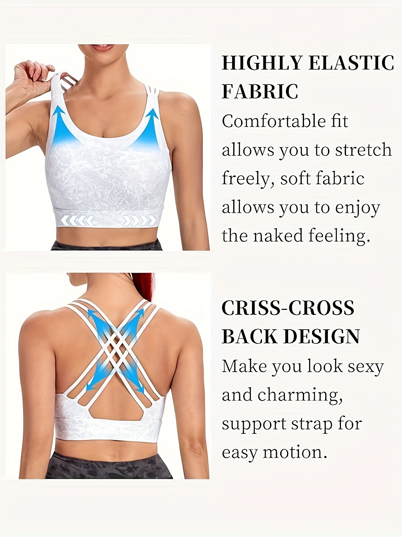 Sports Bras for Women Women's Comfortable and Sexy Workout U Neck