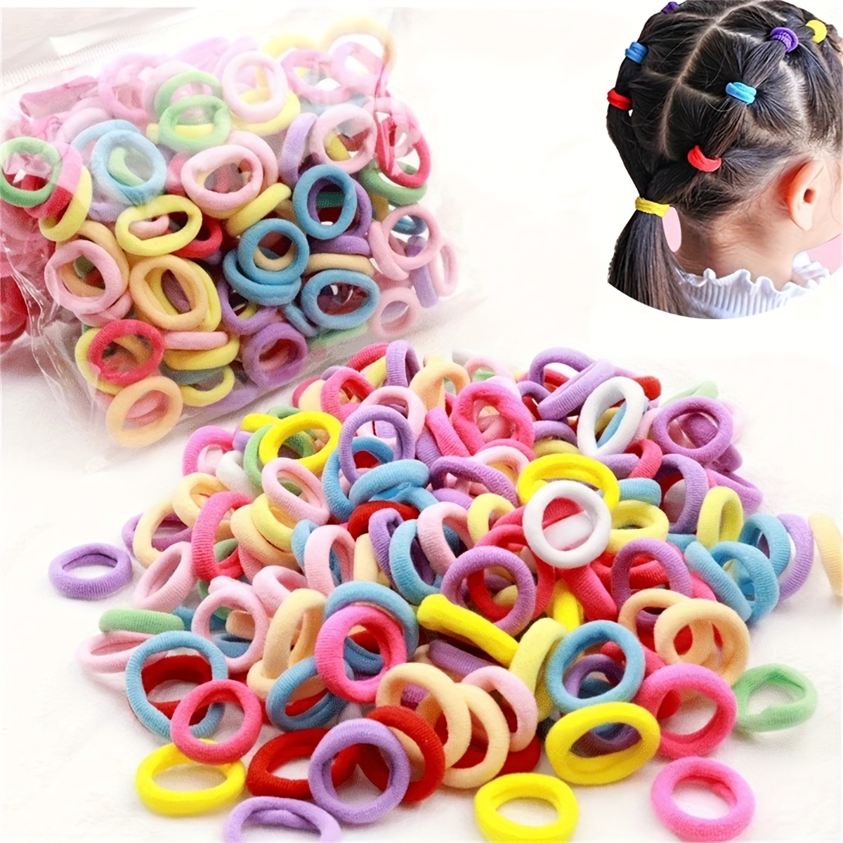 500pcs/box Colors Thick Rubber Bands Disposable Children Girls Scrunchies  Elastic Hair Ties Rope Ring Headband Hair Accessoires - AliExpress