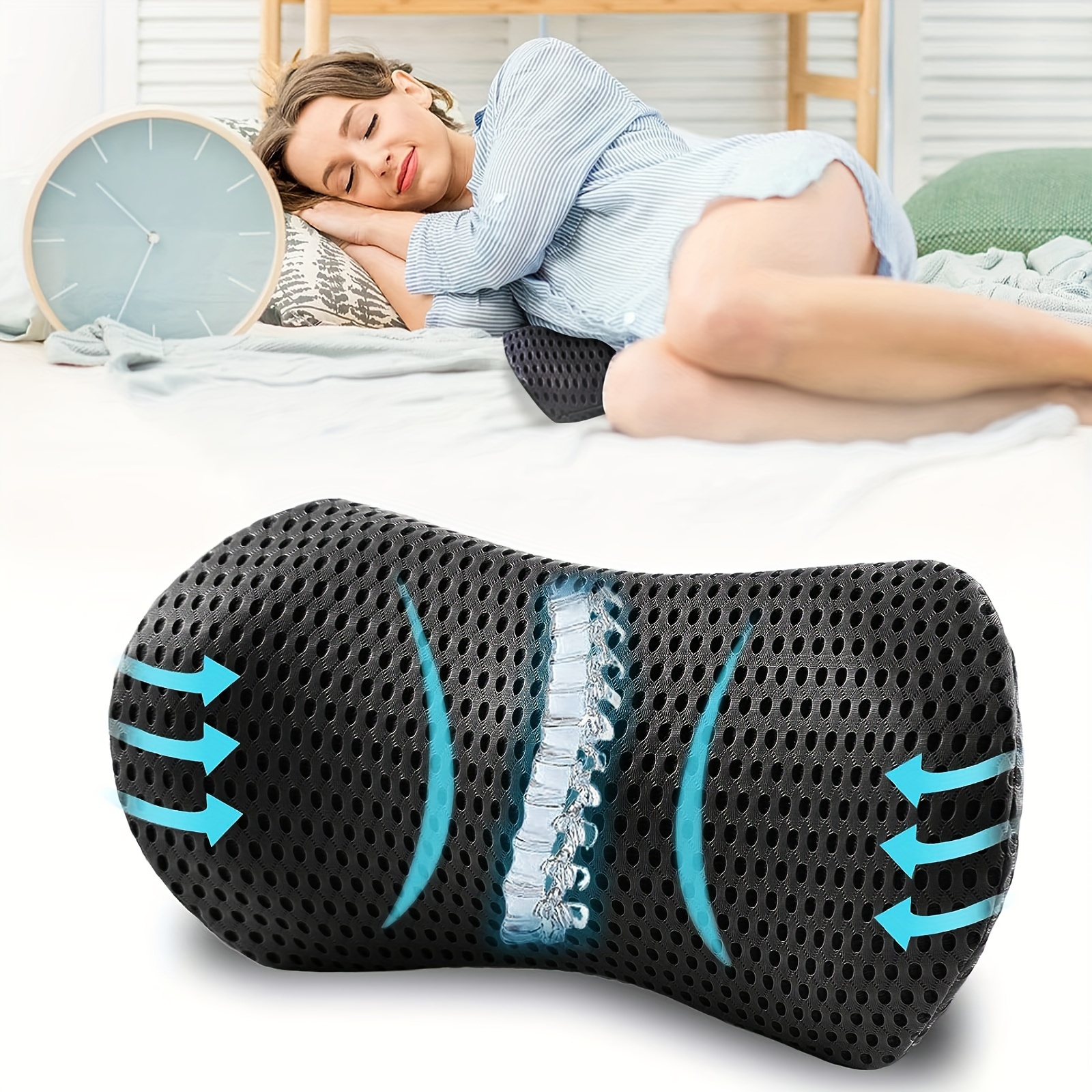 Cuscino di supporto lombare regolabile per dormire in memory foam per  alleviare il dolore alla schiena, cuscino per dormire, cuscino lombare per  letto