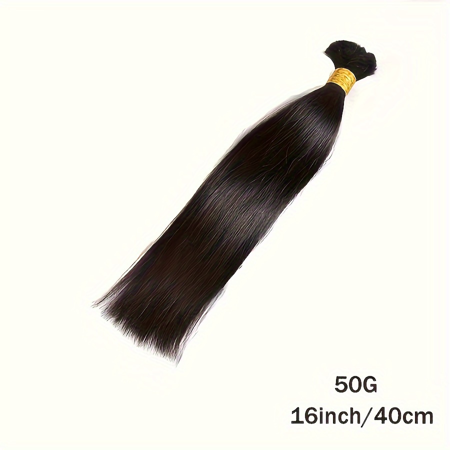 Straight Bulk Human Hair For Braiding No Weft 16-28inch  3.53oz(2bundles/1pack) Unprocessed Brazilian Virgin Human Hair Bulk For  Micro Braids Wet And
