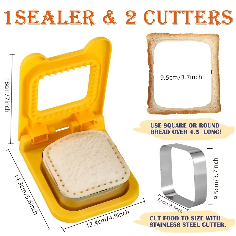 Sandwich Cutter And Sealer Diy Pocket Sandwich Maker Great - Temu