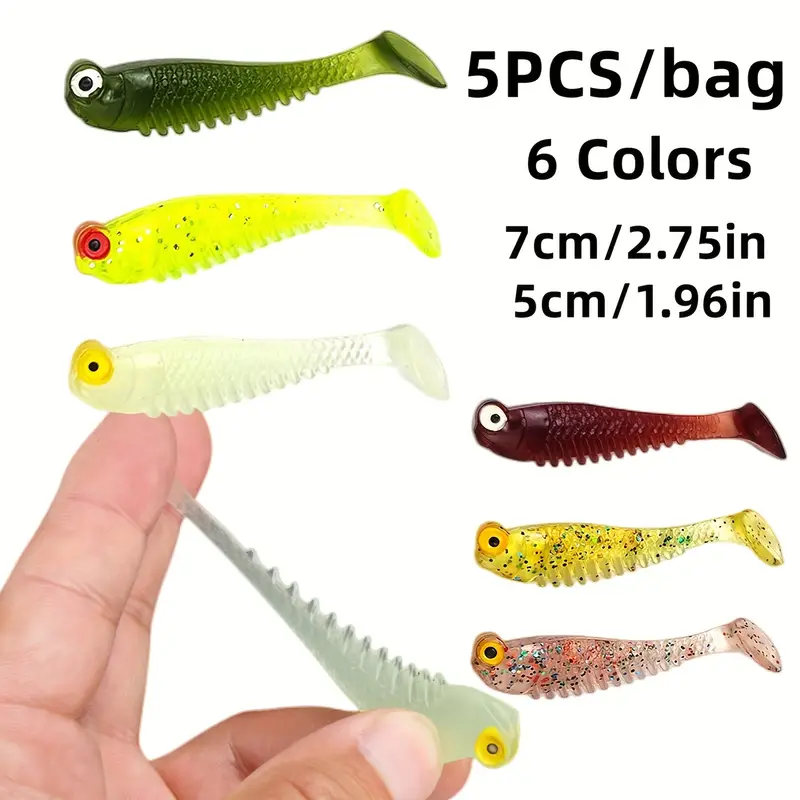 Paddle Tail Fishing Lures Catch Trout Crappie Bass Soft - Temu