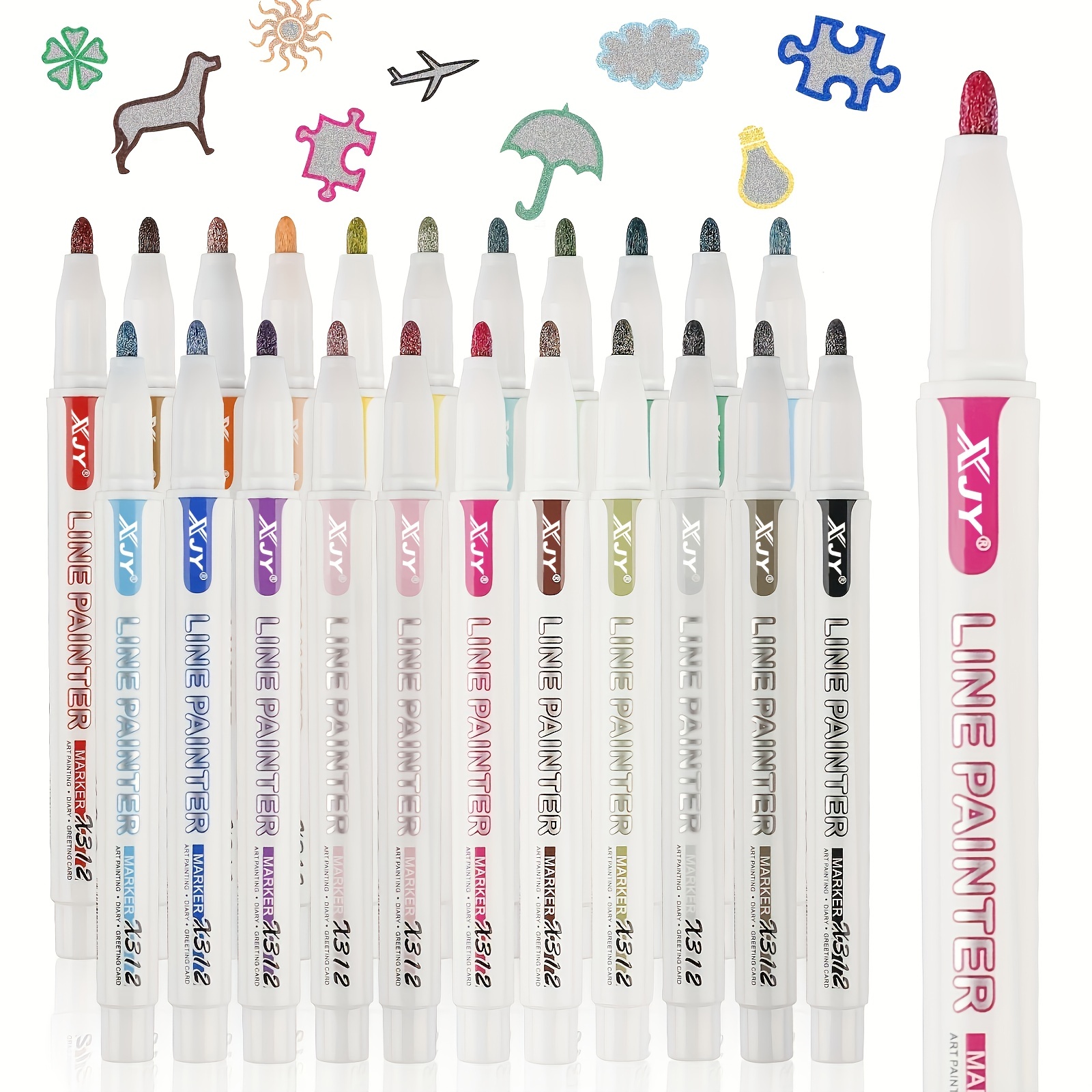 Metallic Marker Pens Paint Pens For Art - Temu