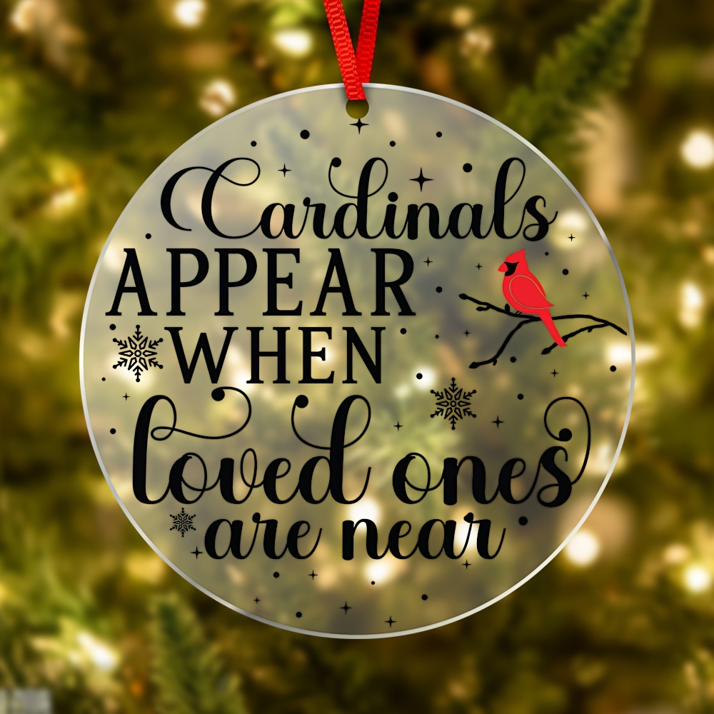 Christmas Cardinal Collection Acrylic Ornaments For - Temu