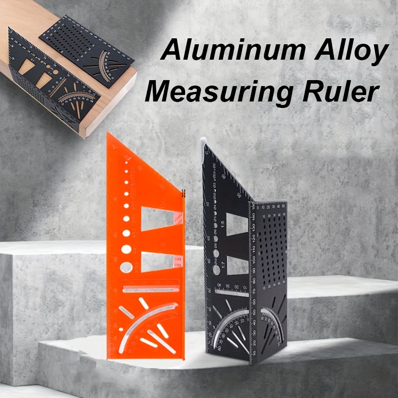 Aluminum Alloy Woodworking Square Size Measure Ruler 3d - Temu