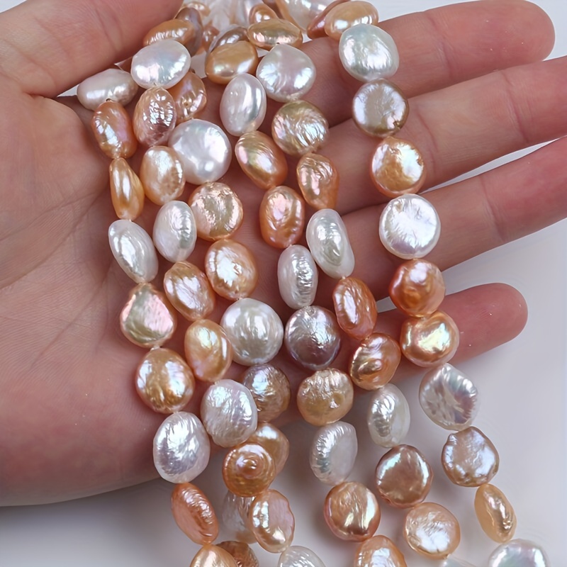 1 String Beautiful Genuine Freshwater Pearls Beads Mixed - Temu