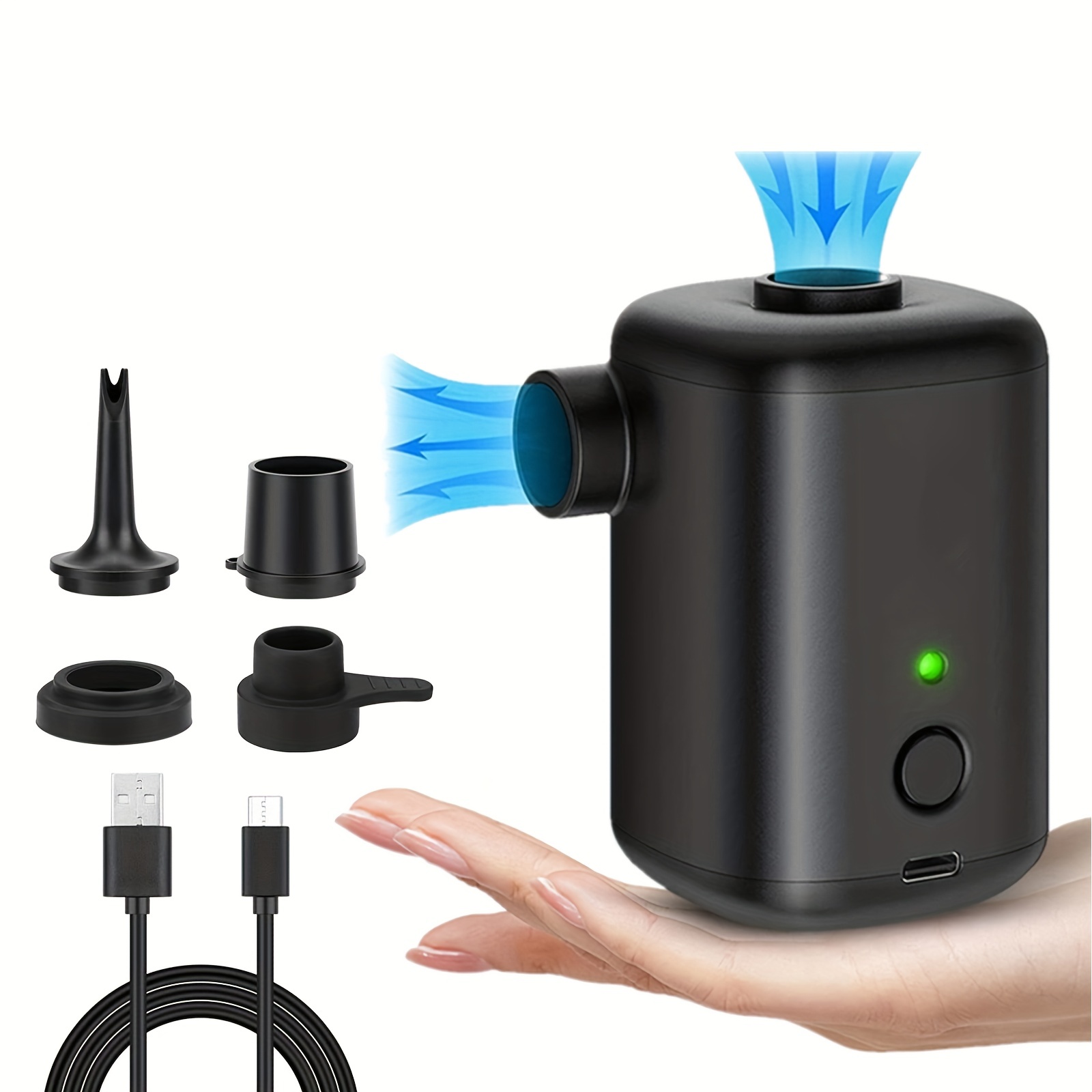 Rv Motor Home Electric Air Pump-portable Air Pump With 3000mah Battery Usb  Rechargeable To To Quick Inflate Deflate - Temu