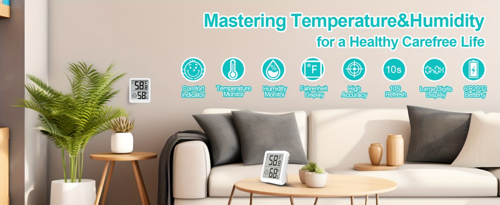 Indoor Humidity Meter Hygrometer, Room Thermometer For Accurate Room  Temperature Monitor, Digital Hygrometer With Indoor Thermometer For Home, Baby  Nursery, And Humidity Sensor Enhanced Comfort - Temu United Arab Emirates