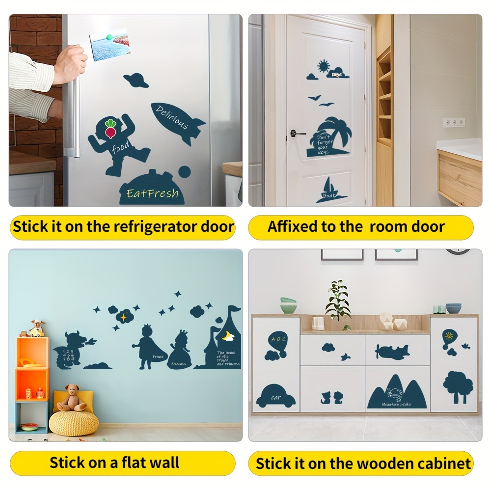 Diy Magnetic Chalkboard Contact Paper For Wall Sticker - Temu