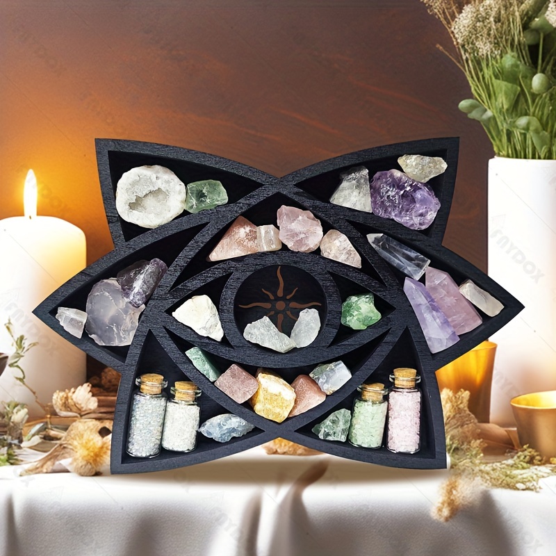 Black Heart Shelf For Crystal Stones Essential Oils Small - Temu