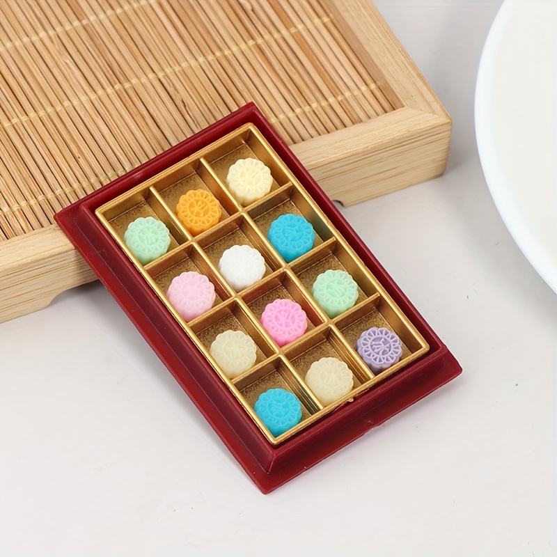 1/12 Dollhouse Miniature Accessories Mini Resin Moon Cake - Temu