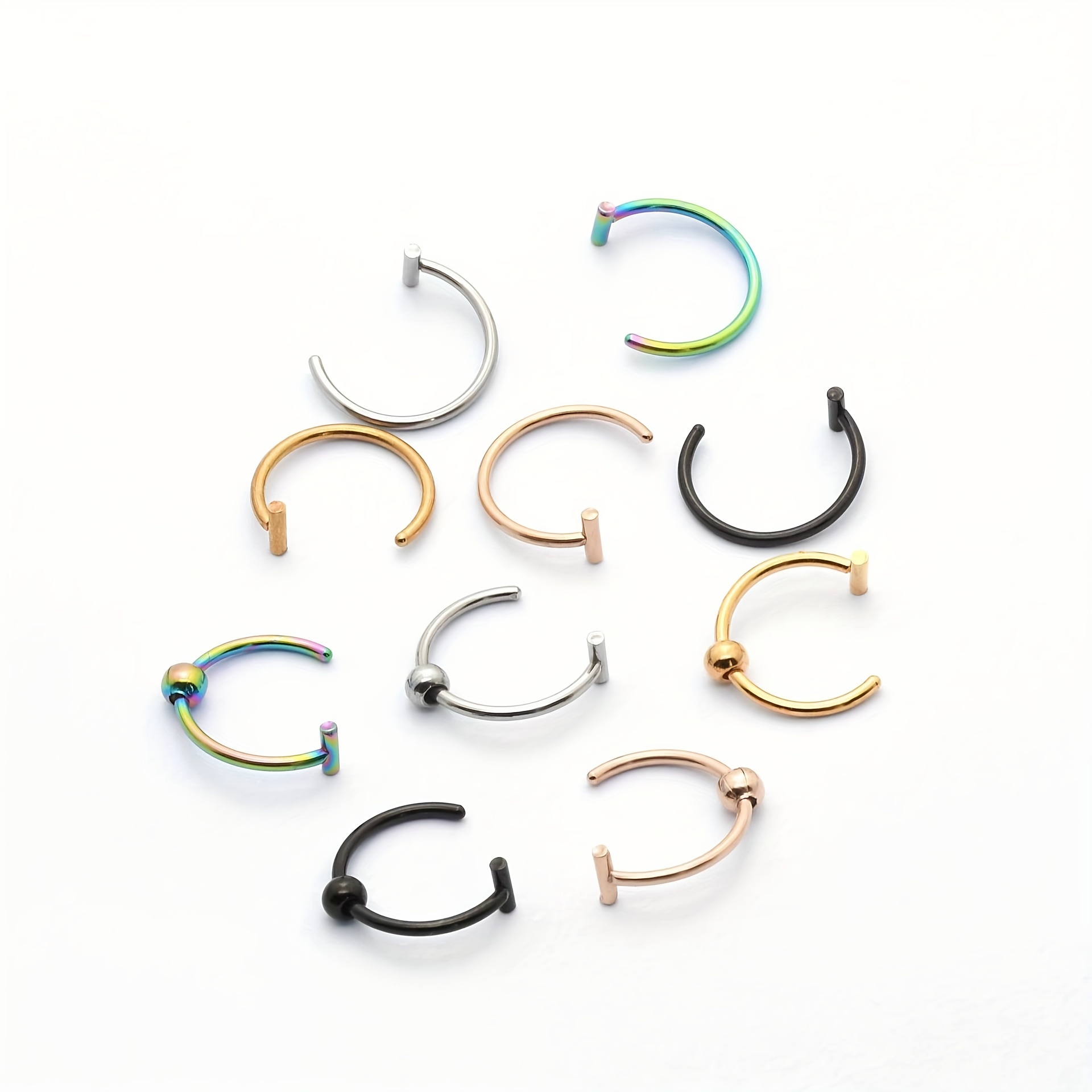 Clip On Lip Ring Minimalist Stainless Steel Fake Piercing - Temu