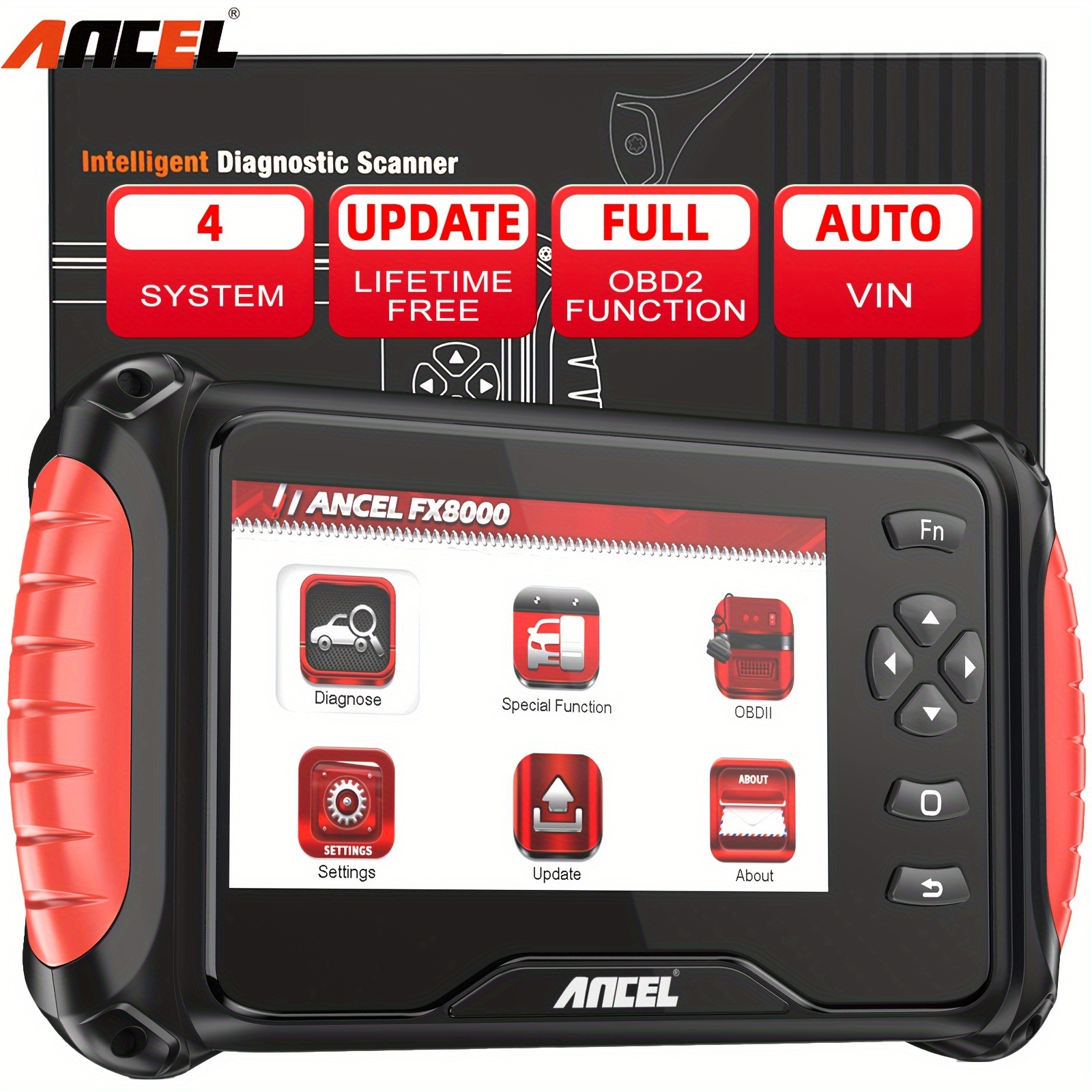 ANCEL FX8000 Automotive OBD2 Scanner Code Reader Car All System Oil EPB ABS  Diagnostic Scan Tool