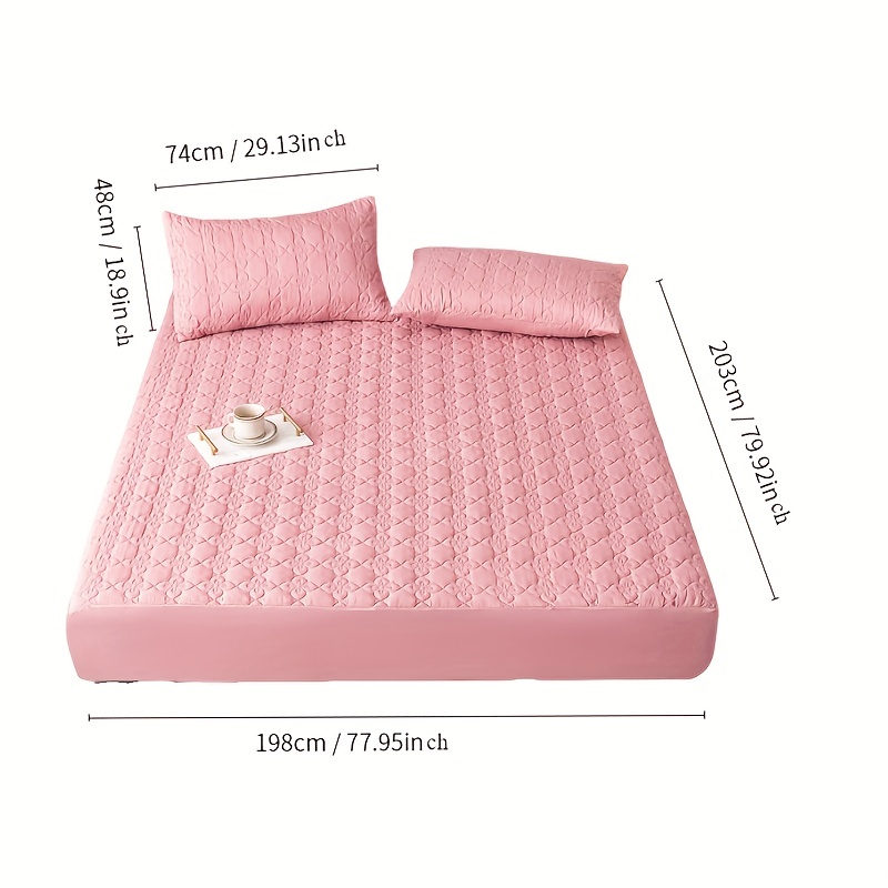 Waterproof Clip Cotton Fitted Sheet, Soft Comfortable Solid Color Bedding Fitted  Sheet, For Bedroom Guest Room Student Dorm, With Deep Pocket, Fitted Bed  Sheet Only - Temu