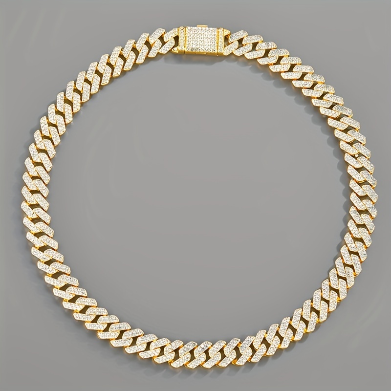 Men's 33 Inch Long Cuban Link Neck Chain Heavy Gold Finish 15 mm Wide Big  Hip Hop Necklace 