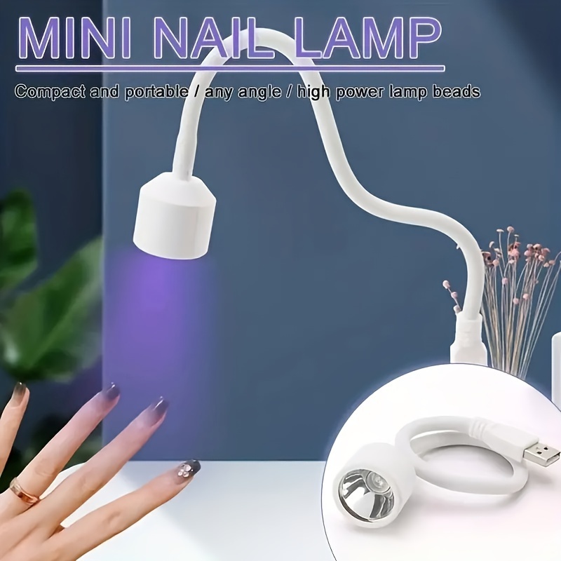 Lampe LED ultraviolette à clipser, tube métallique flexible, USB, mini  lampe UV à polymériser le gel, lampe de bureau, sèche-ongles pour  bricolage, art des ongles - AliExpress