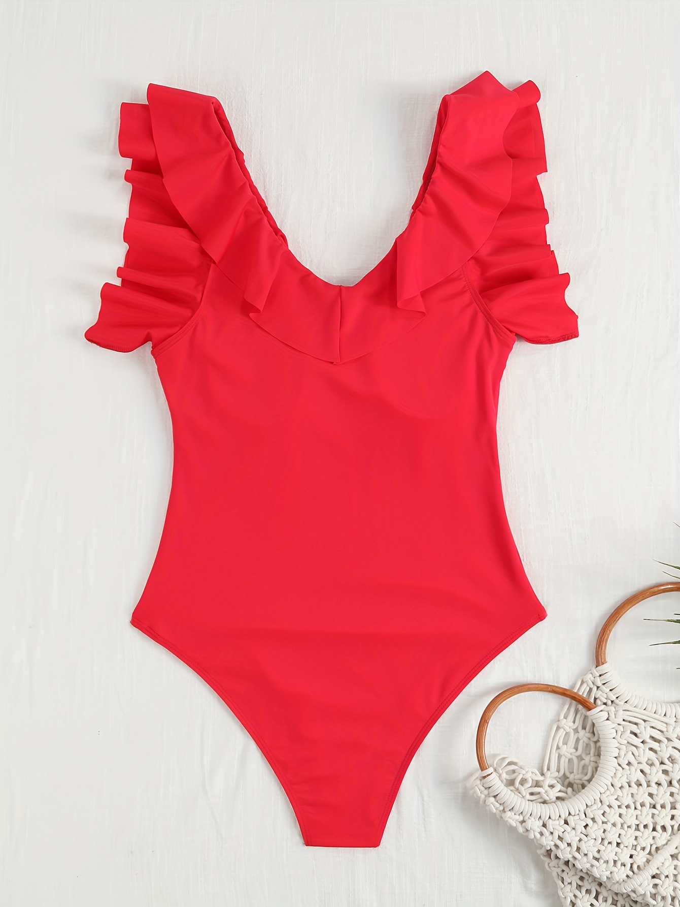 Ruffle swim bottoms red  Trendy Swimwear & Cute Swimsuits - Lush Fashion  Lounge