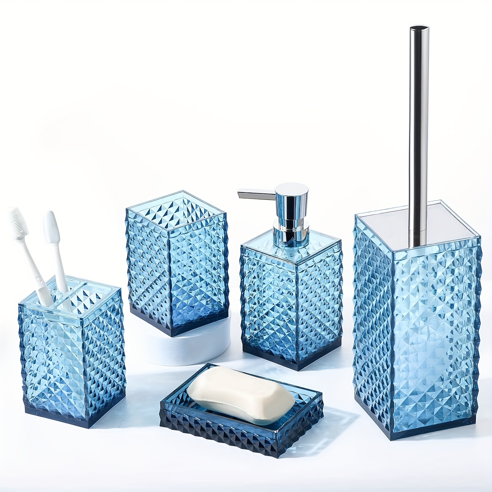 Glass Bathroom Accessory Set Lotion Dispenser Soap Dish - Temu