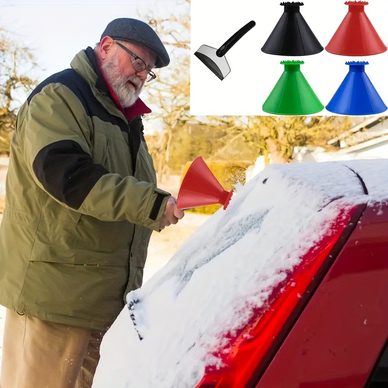 Car Snow Remover Conical Window Glass Scraper Snow Cleaning - Temu