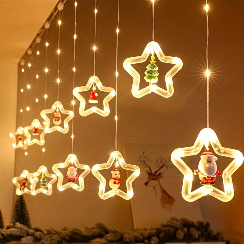 Guirlande Lumineuse De Noël Bricolage Lumière De Rideau En - Temu