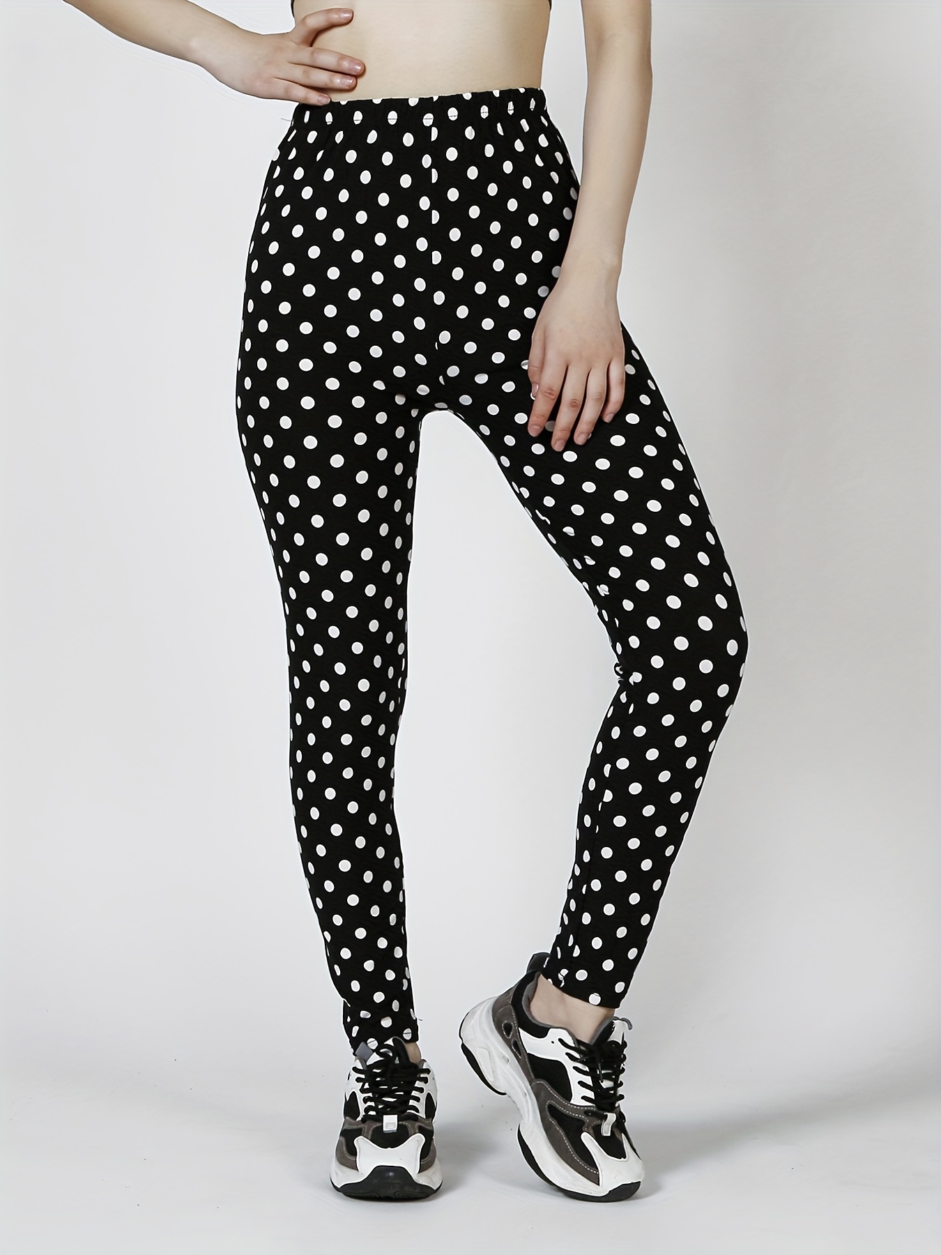 Black and White Polka Dot leggings