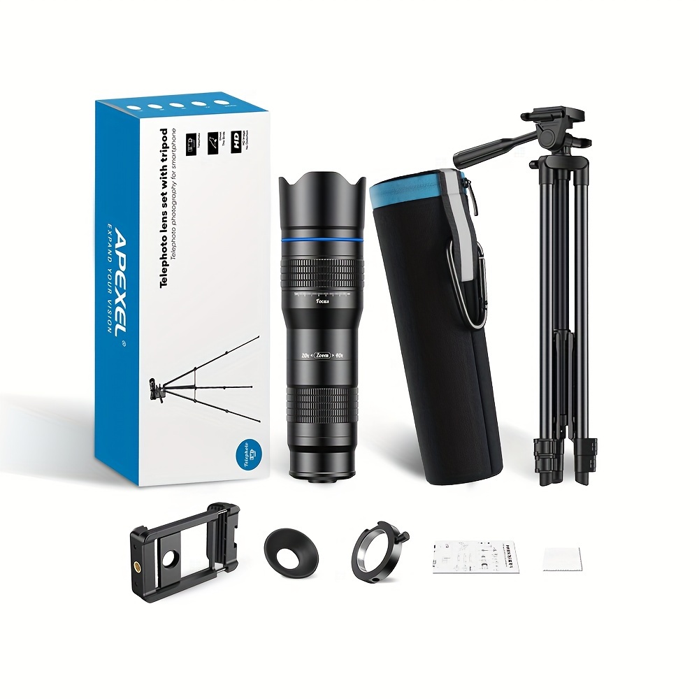 Landscape Telescopic Phone Lens 20-40X Telephoto Zoom Lens Kit