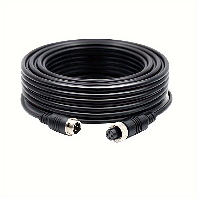 3meters/118inch/ 9.84ft 4-PIN Aviation Connector Cable Waterproof Extension  Video And Audio Cable For Vehicle Camera And Car Monitor, 4Pins Aviation V