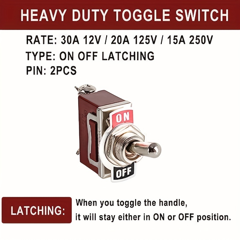 Push-Pull Switch, Heavy Duty, 2 Position (On/Off)