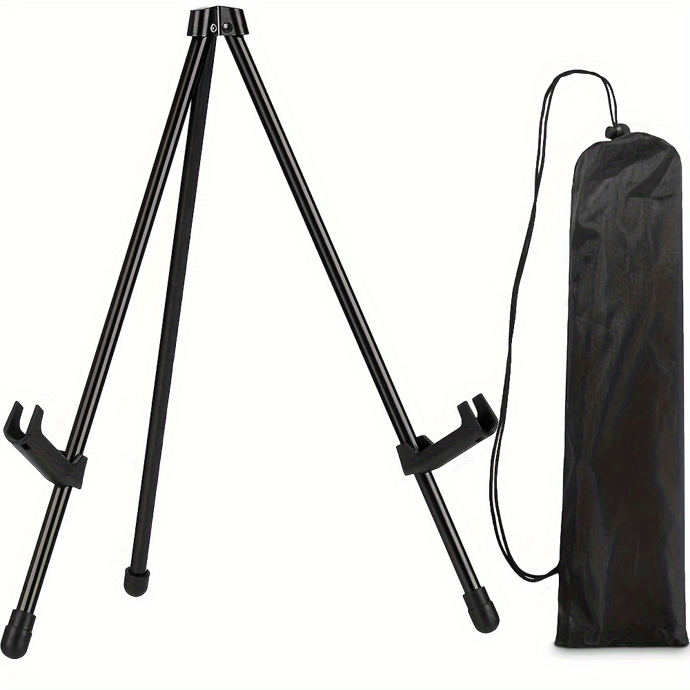 Tripod Easel Stand with Carrying Bag Photo Tabletop Easels for Wedding Signs  C Black Iron 