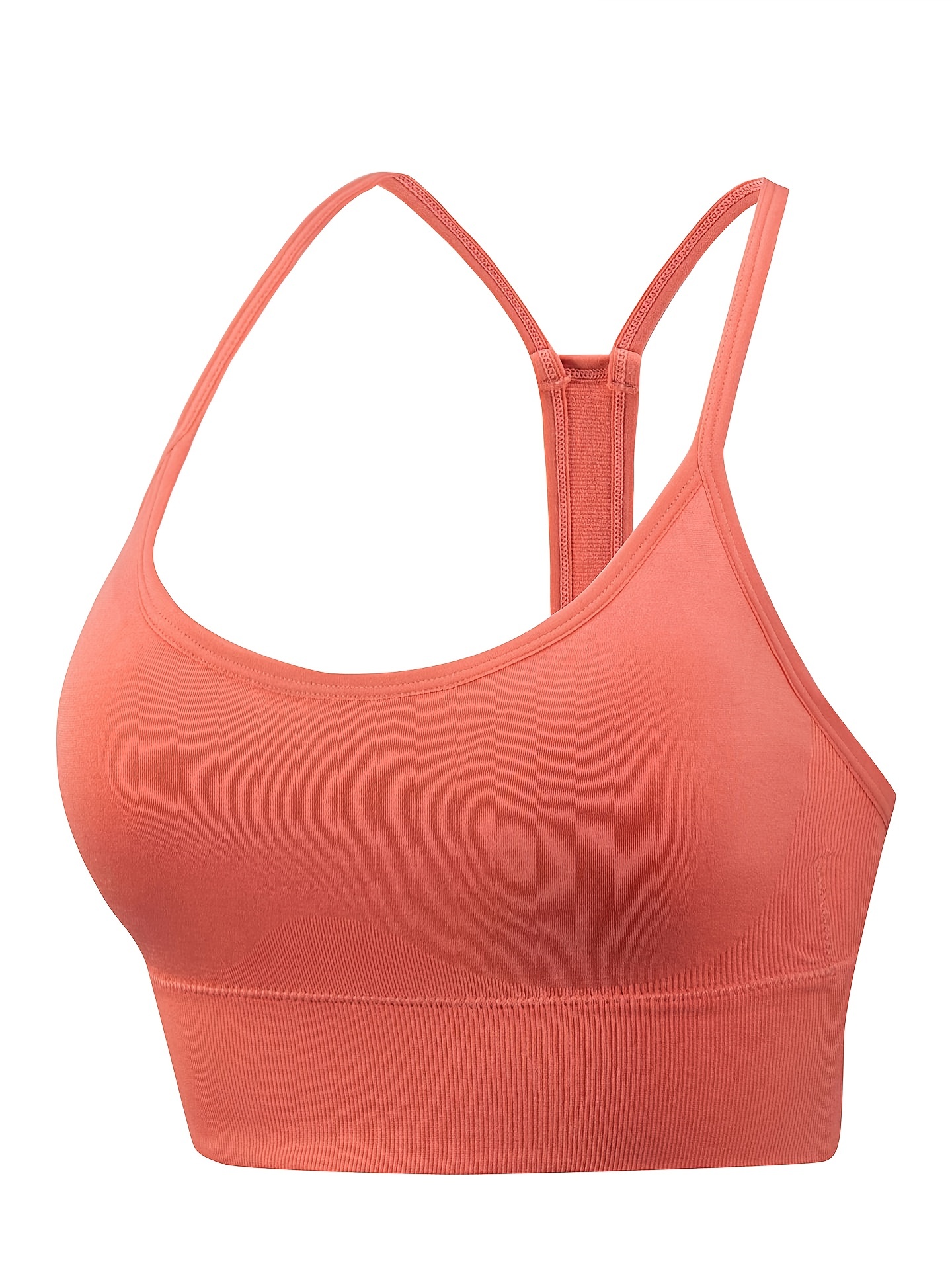 Yoga Sports Bra High Impact Racer Back Back Hollow Tank Top - Temu