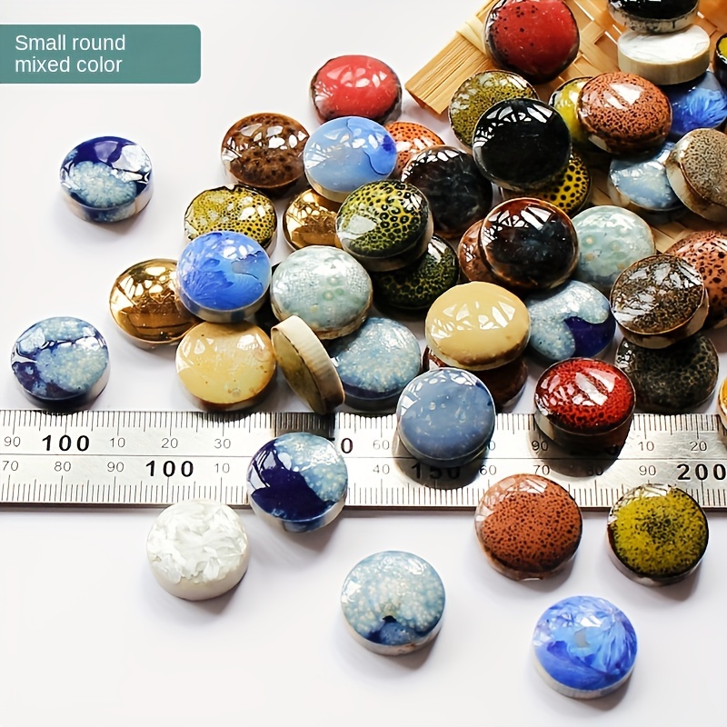 1bag/Pack 50g Mosaic Glass Pieces & Natural Crystal Beads