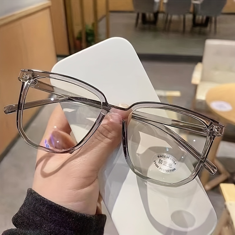Clear Lens Glasses Square Frame Reading Anti Light Eyewear