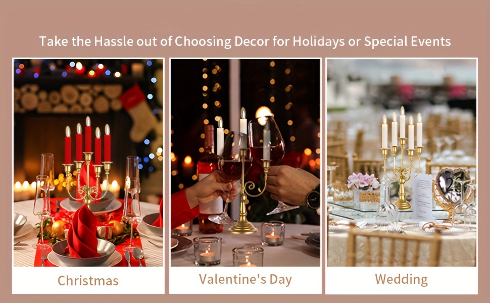 1pc Golden Candlestick Holder Candelabra Taper Candle Holders For Wedding  Centerpiece 3 5 Arms Candle Stick Stands For Candlelight Dinner Table  Christmas Mantel Festivals, High-quality & Affordable