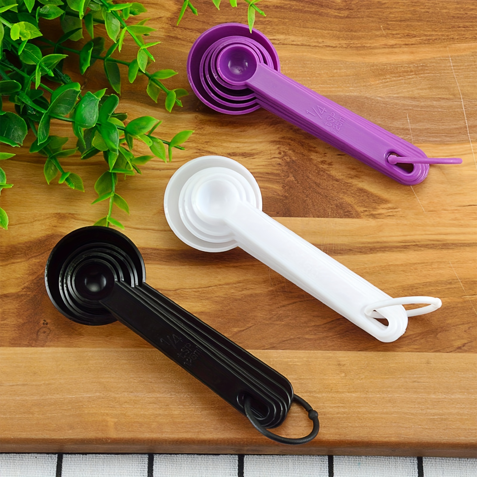 Kitchen Baking Tools, Measuring Spoons Set, Stackable Plastic Measuring  Spoons, Plastic Measuring Spoon, Small Tablespoon With Graduated For Dry  And Liquid Ingredient, Kitchen Utensils, Kitchen Gadgets, Cheap Item - Temu