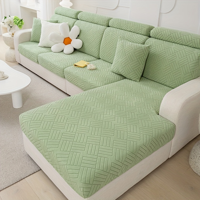 Stretch Sofa Cover With Anti slip Backing Protects Couch - Temu