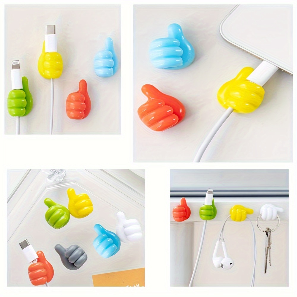 30 ganchos creativos de pared de silicona para pulgar, clip adhesivo  multifunción, gancho autoadhesivo, organizador de cables, ganchos para  llaves