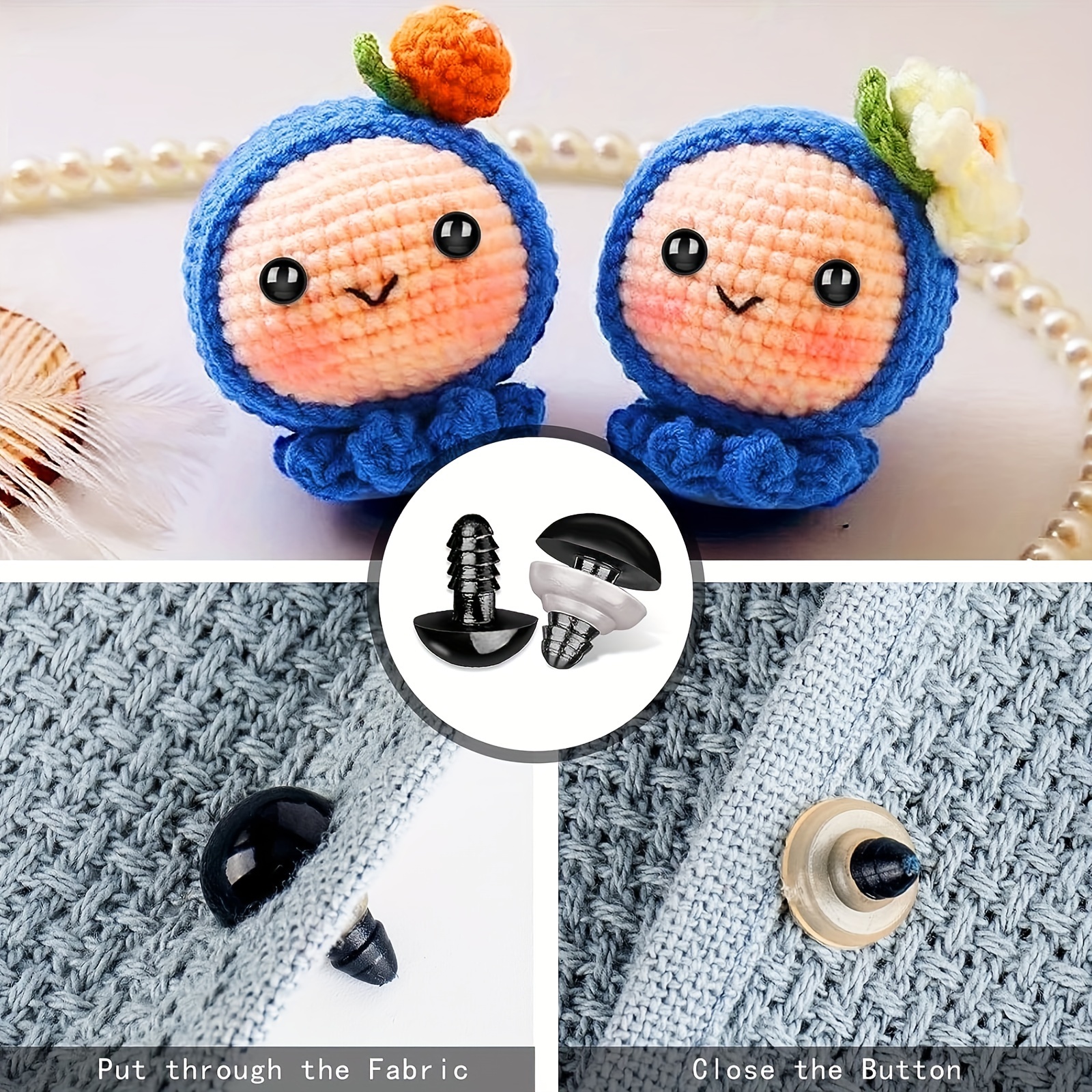 Safety Eyes Noses Amigurumi Stuffed Crochet Eyes Washers - Temu