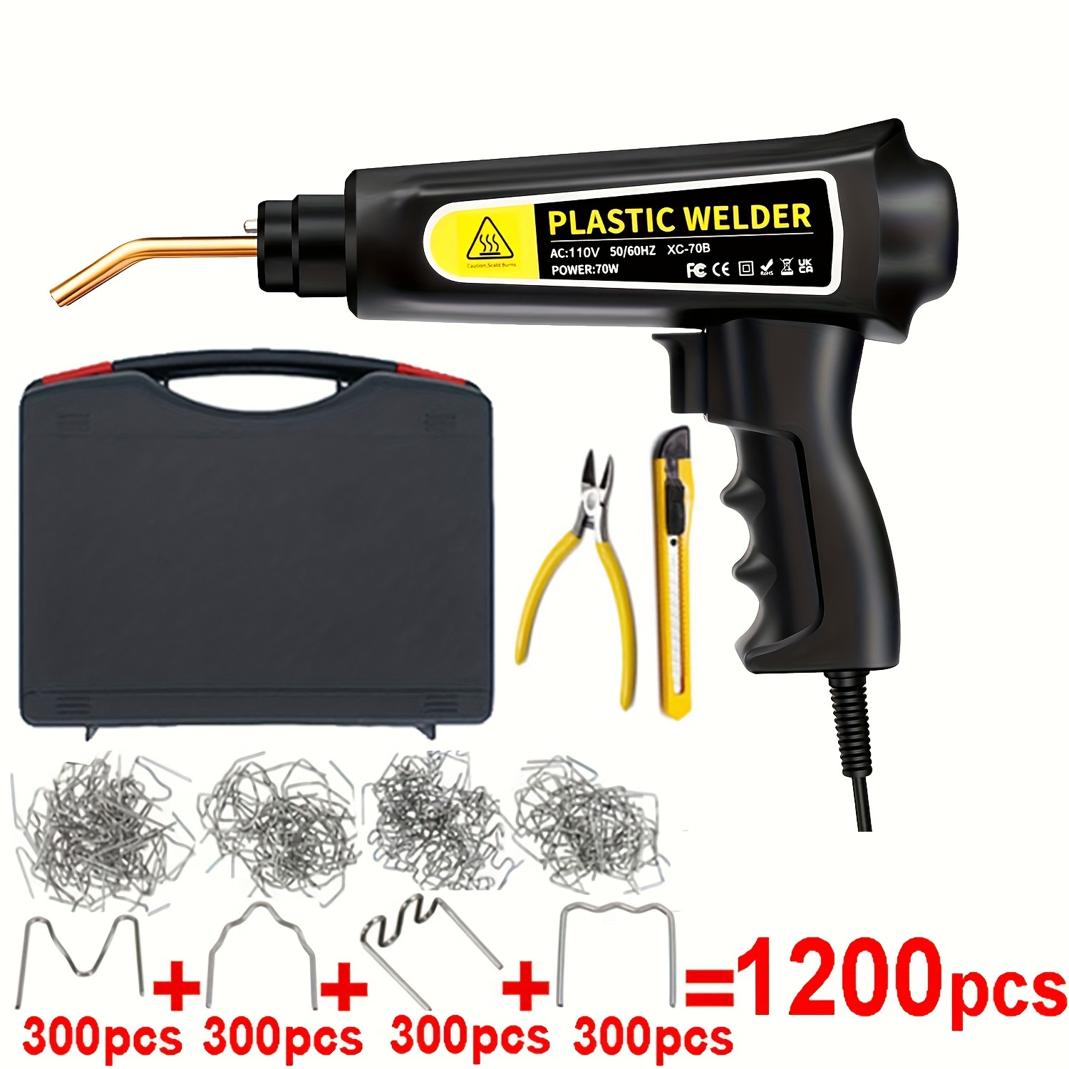 Plastic Welding Machine, 70W Hot Stapler Plastic Repair Gun