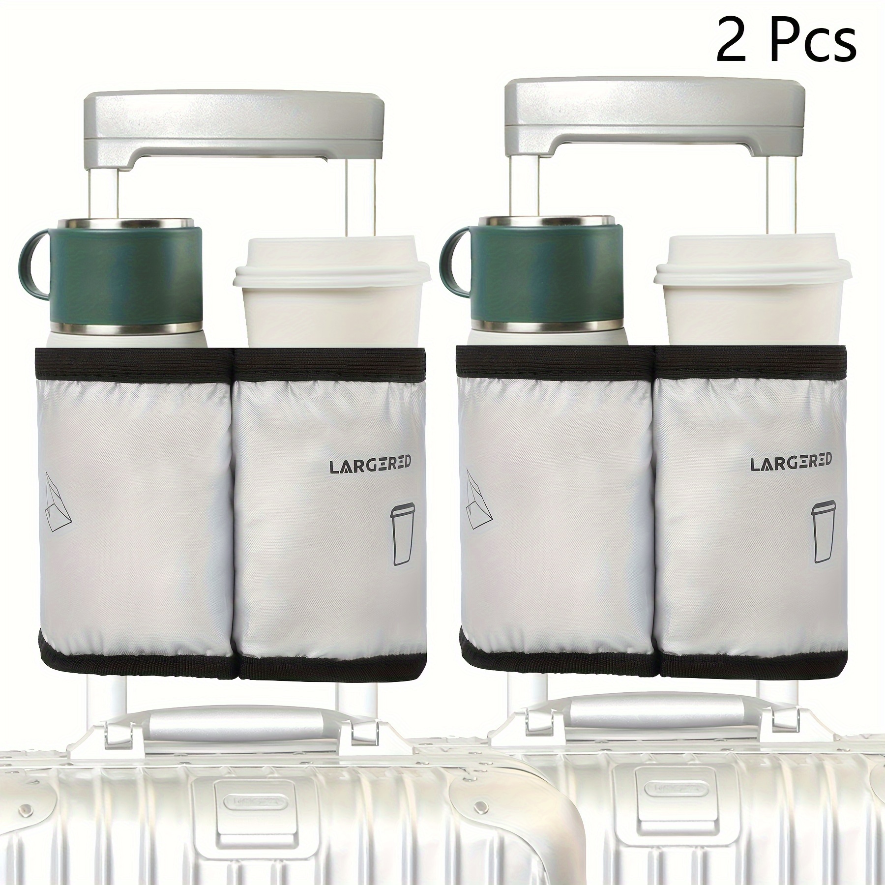 Largered Luggage Cup Holder For Suitcases Travel Free Hand - Temu