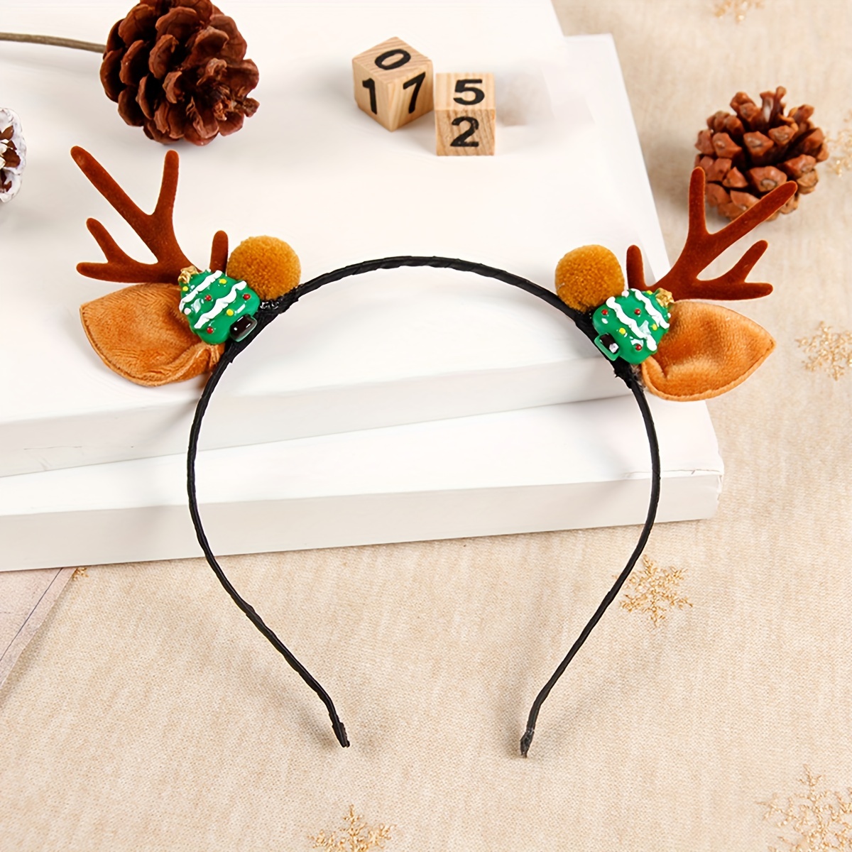 1pc Cerchietto Di Natale Con Le Corna Di Renna Accessori Per