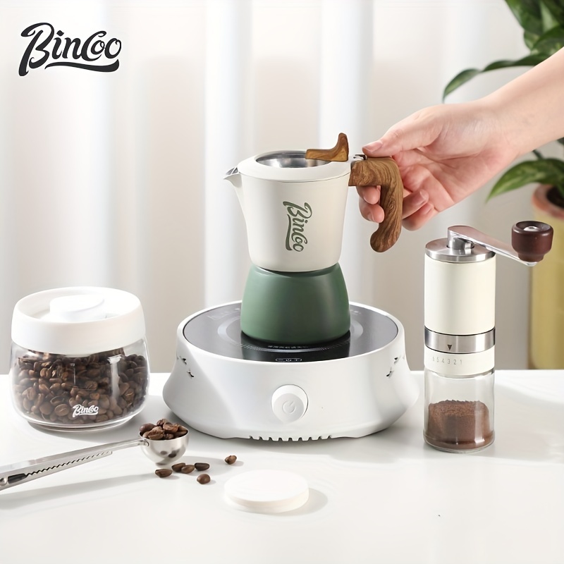 bincoo filo double valve brewed coffee moka pot for 2 people freshly brewed concentrated extract italian style outdoor moka pot details 6