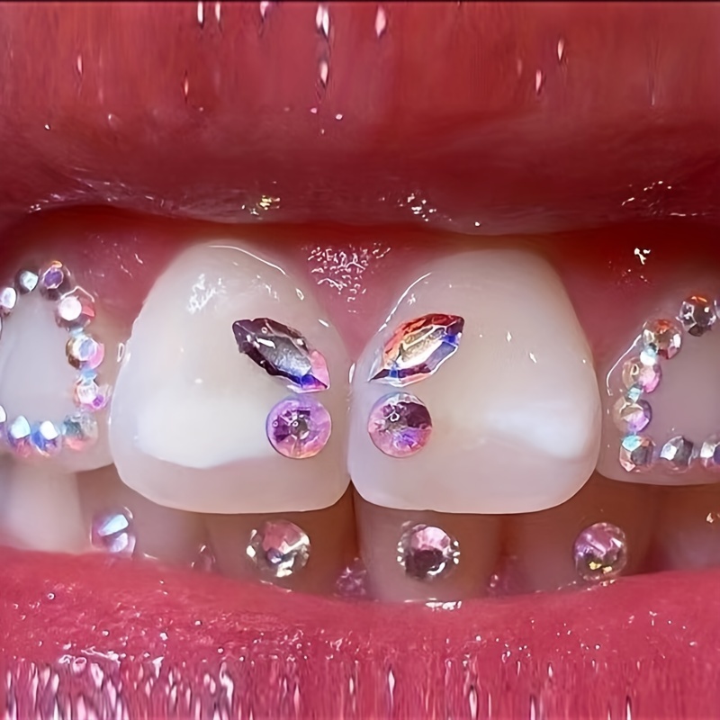 Colorful Laser Tooth Gem Set Simple Butterfly Shape Tooth - Temu