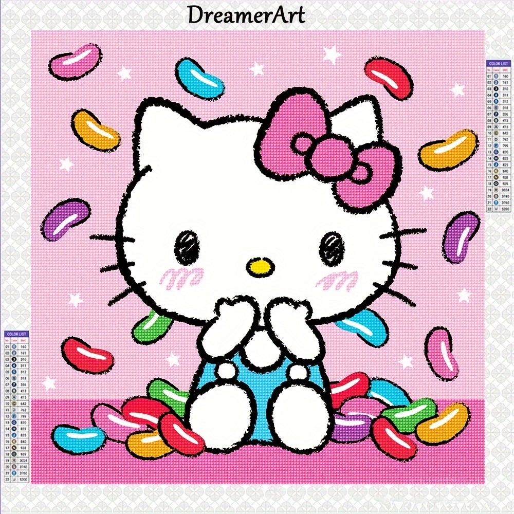 Diamond Painting Kit Hello Kitty Full Diamond Mosaic - Temu