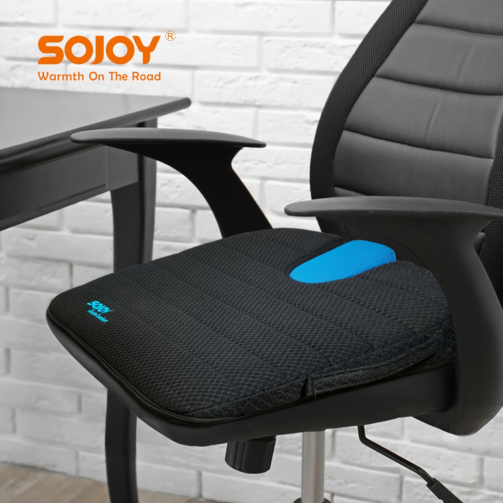 Sojoy Large Wedge Cushion For Home Office Chair Wheelchair, Car Seat Cushion  With U-cut For Tailbone Relief - Temu