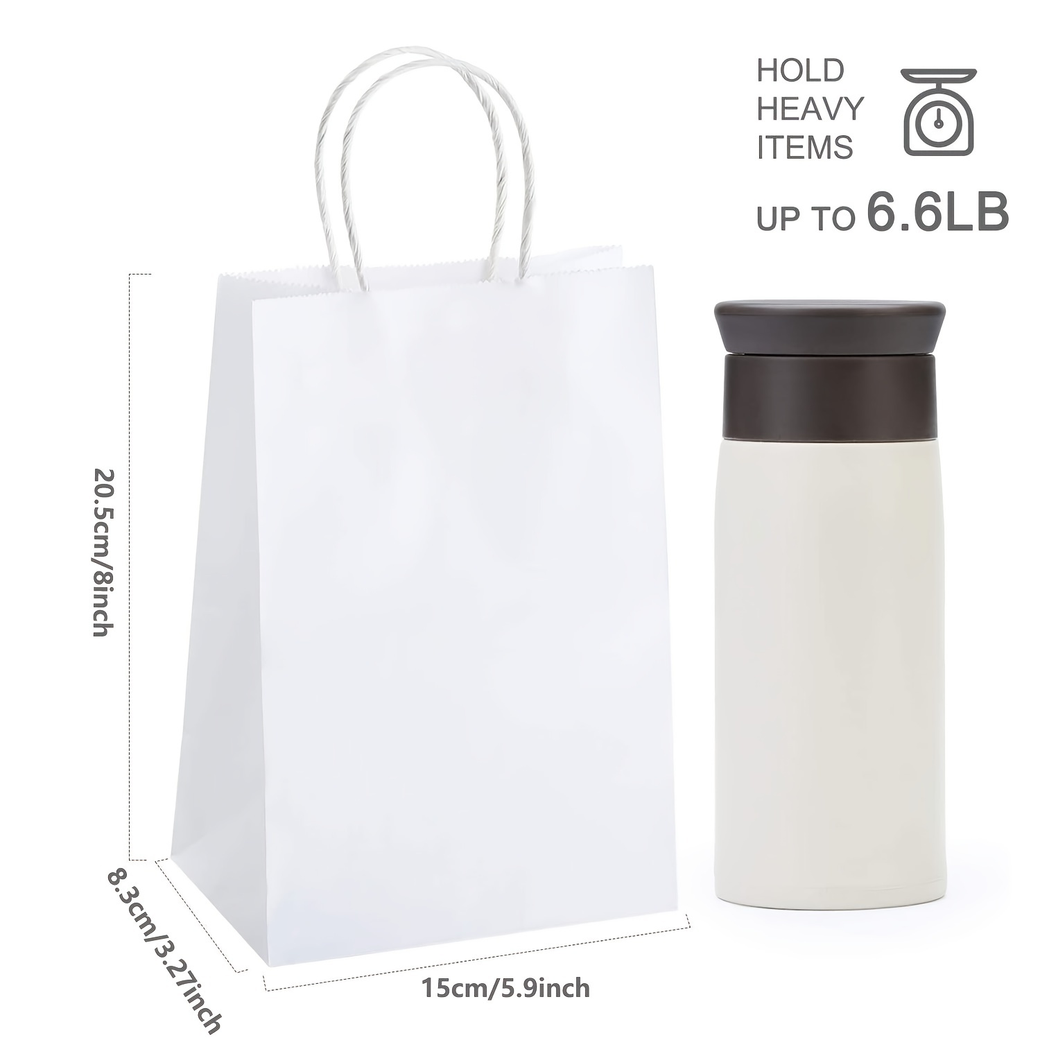 Small Gift Bags White Bulk Small Size Kraft Paper Bags - Temu