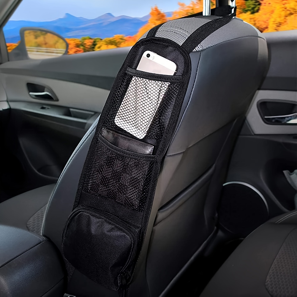 Auto Seat Storage Hanging Bag, Phones, Drink, Stuff Holder With Mesh  Multi-Pocket For Cars, SUV & Truck