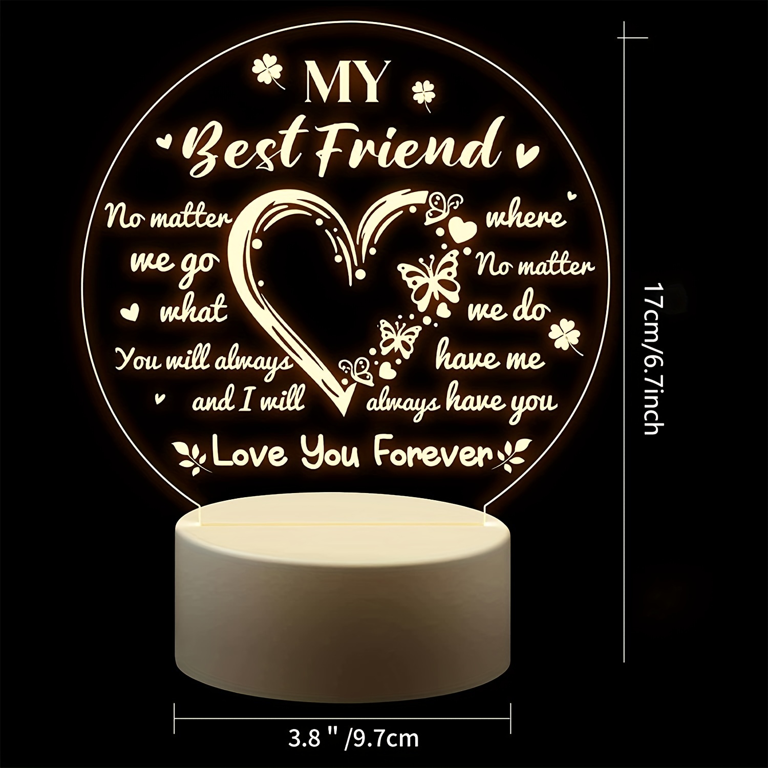 Friendship Gifts For Women Friend Engraved Night Light Gift - Temu