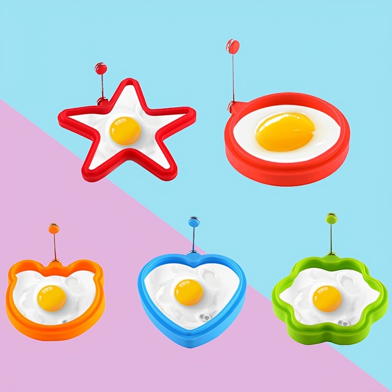 Silicone Fried Egg Mold Bear Shape Omelette Non Stick Egg Cooking Pancakes  Maker Moulds Breakfast Sandwich Cooker Kitchen Tools