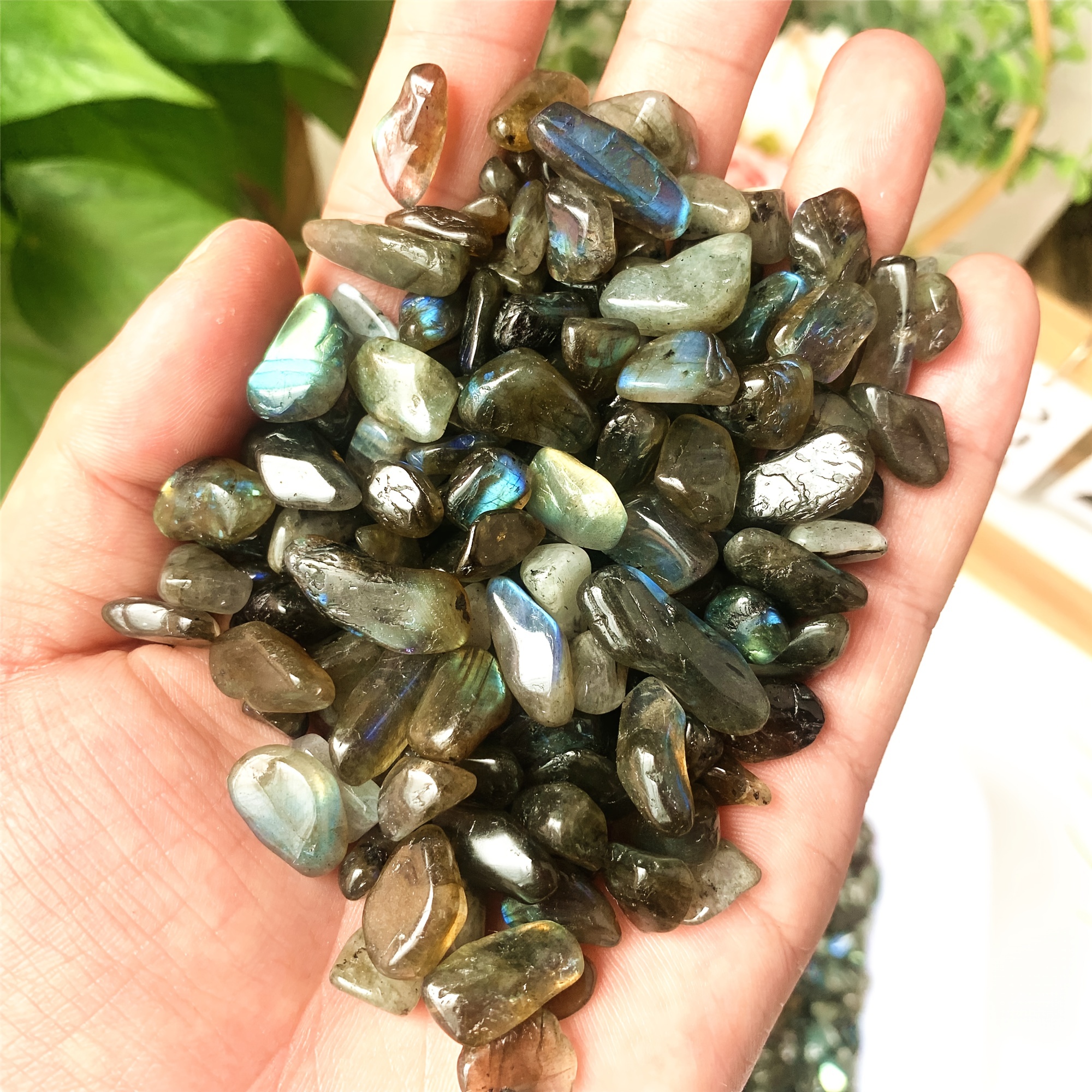 1 oz ite Crystal Tumbled Stones Polished Rocks - Natural Gem Stones  for Healing - DIY Crystals for Protection