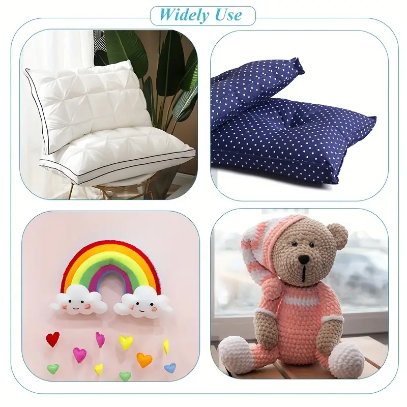 Polyester Fiberfill Washable Stuffing Material for Teddy Bear Fluffy Pillow  : : Home